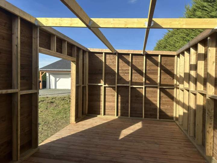 Construction garage ossature bois Près de Saint-Nazaire